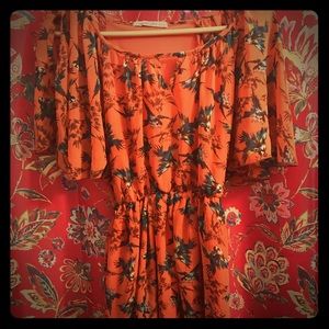 Lovely bird print Janette Girls dress